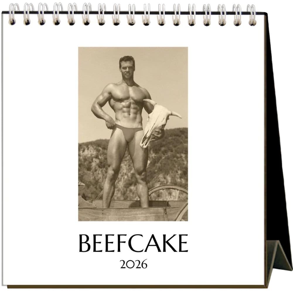 Beefcake 2026 Easel Desk Calendar Main Product Image