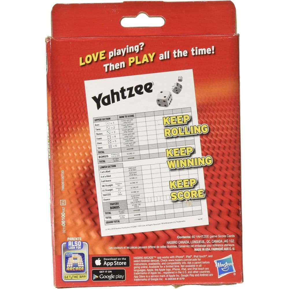 Yahtzee Score Pad First Alternate Image