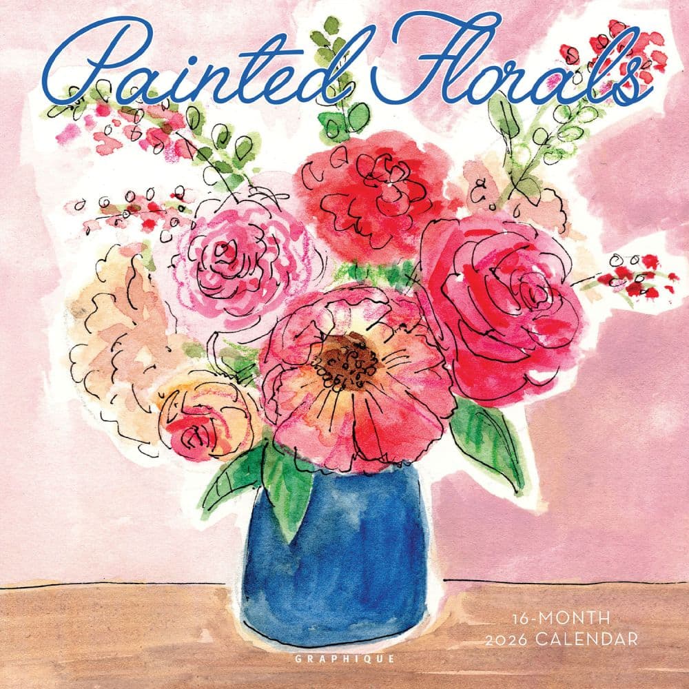 Painted Florals 2026 Wall Calendar Main Image