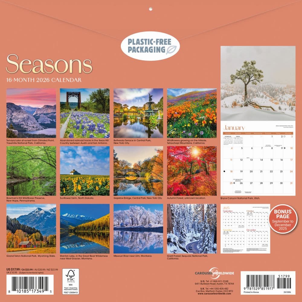 Seasons 2026 Wall Calendar First Alternate Image
