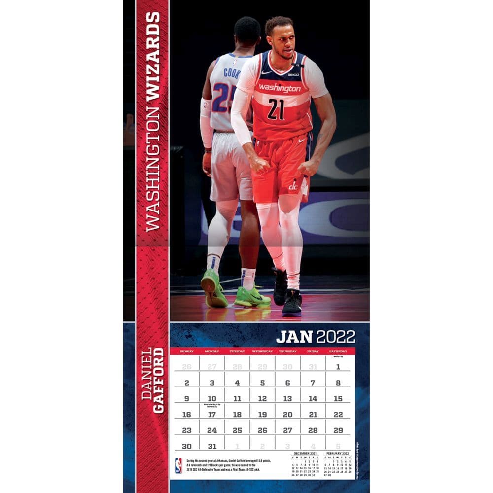 Wizards 2022 Schedule Nba Washington Wizards 2022 Wall Calendar - Calendars.com