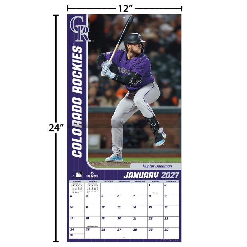 MLB Colorado Rockies 2027 Wall Calendar Fourth Alternate Image