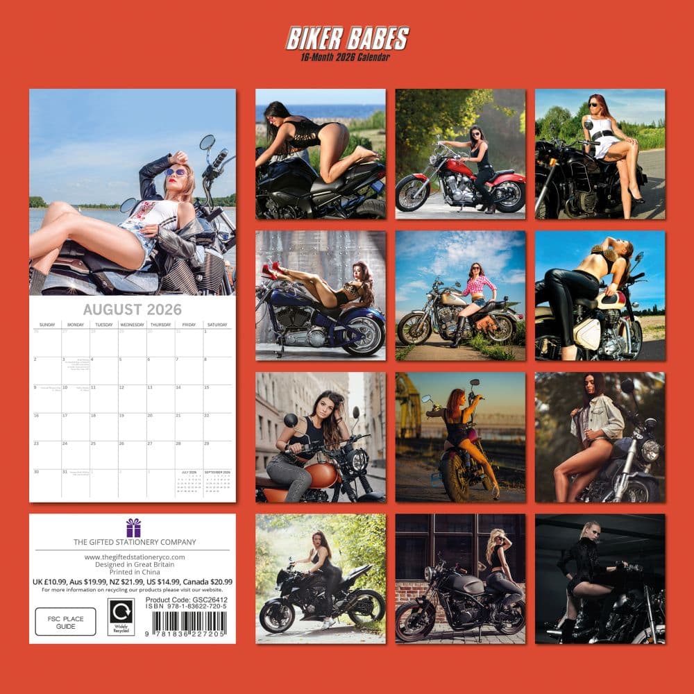 Biker Babes 2026 Wall Calendar First Alternate Image