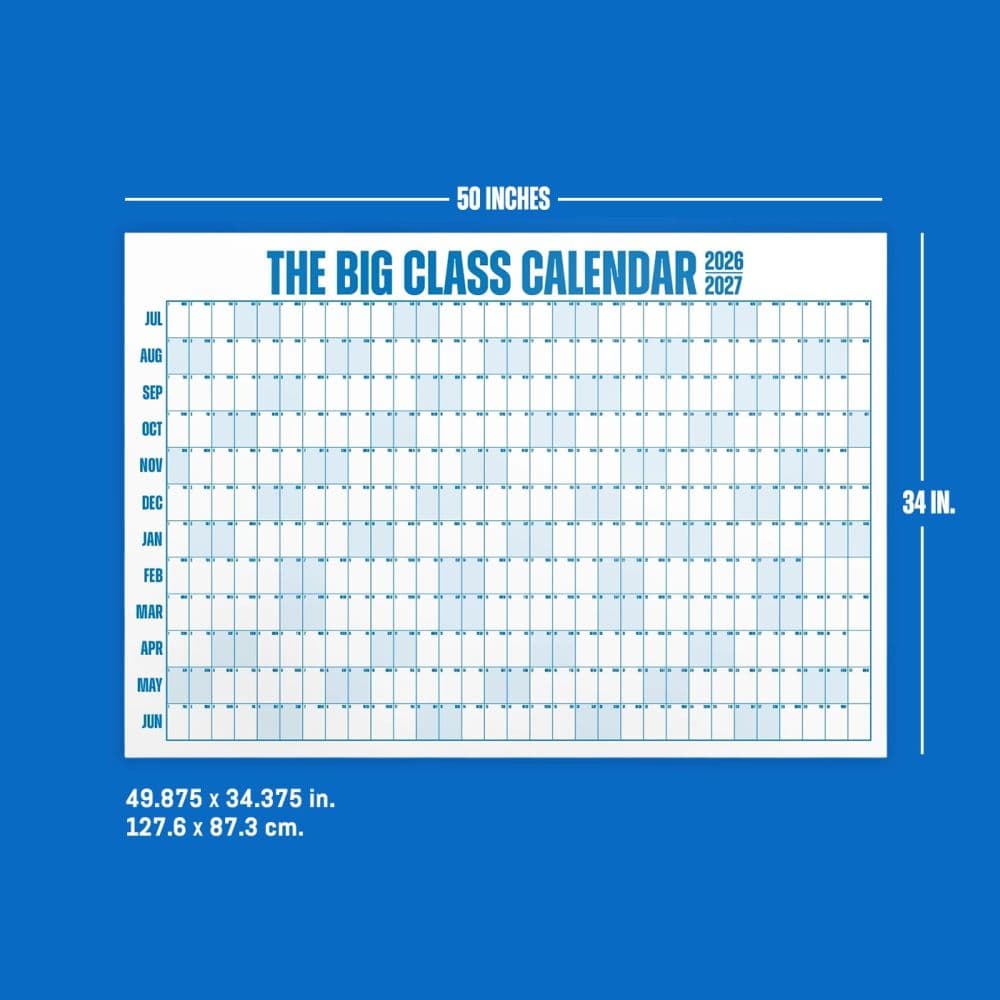 Big Class 2027 Academic Wall Calendar Blue First Alternate Image