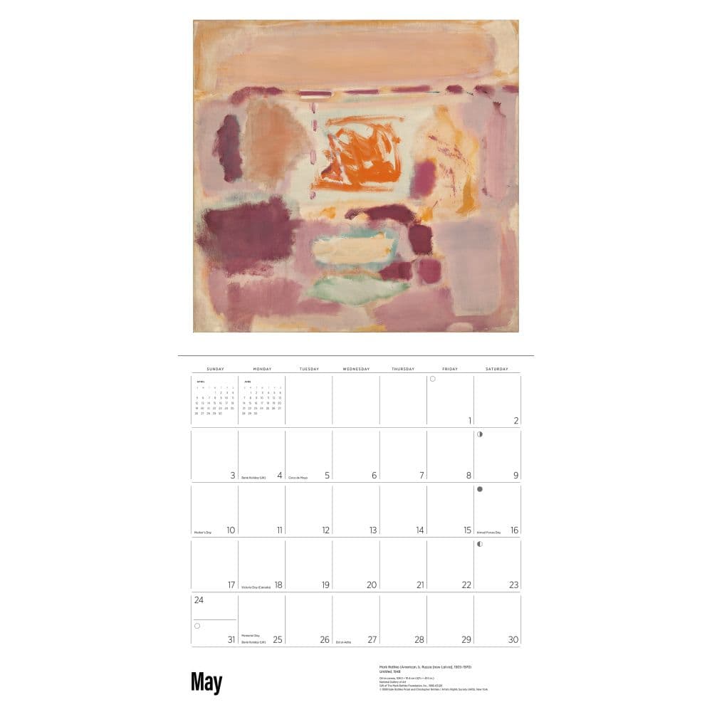 Rothko 2026 Wall Calendar Fourth Alternate Image