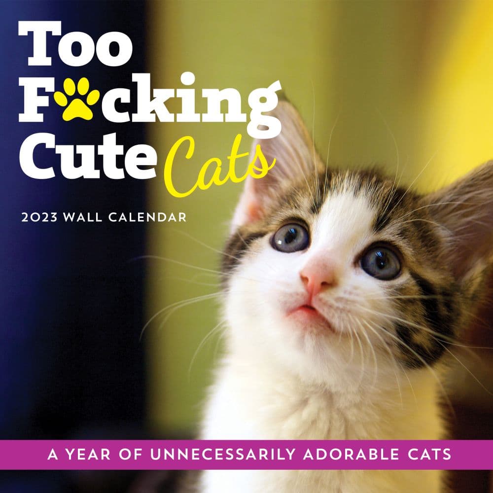 Too F*cking Cute Cats 2023 Wall Calendar