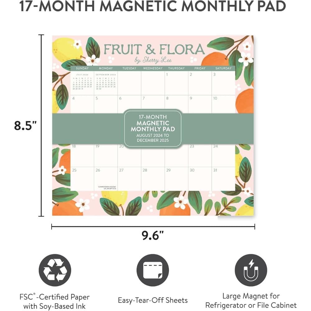 Fruit and Flora 2025 Magnetic Calendar Sixth Alternate Image width=&quot;1000&quot; height=&quot;1000&quot;