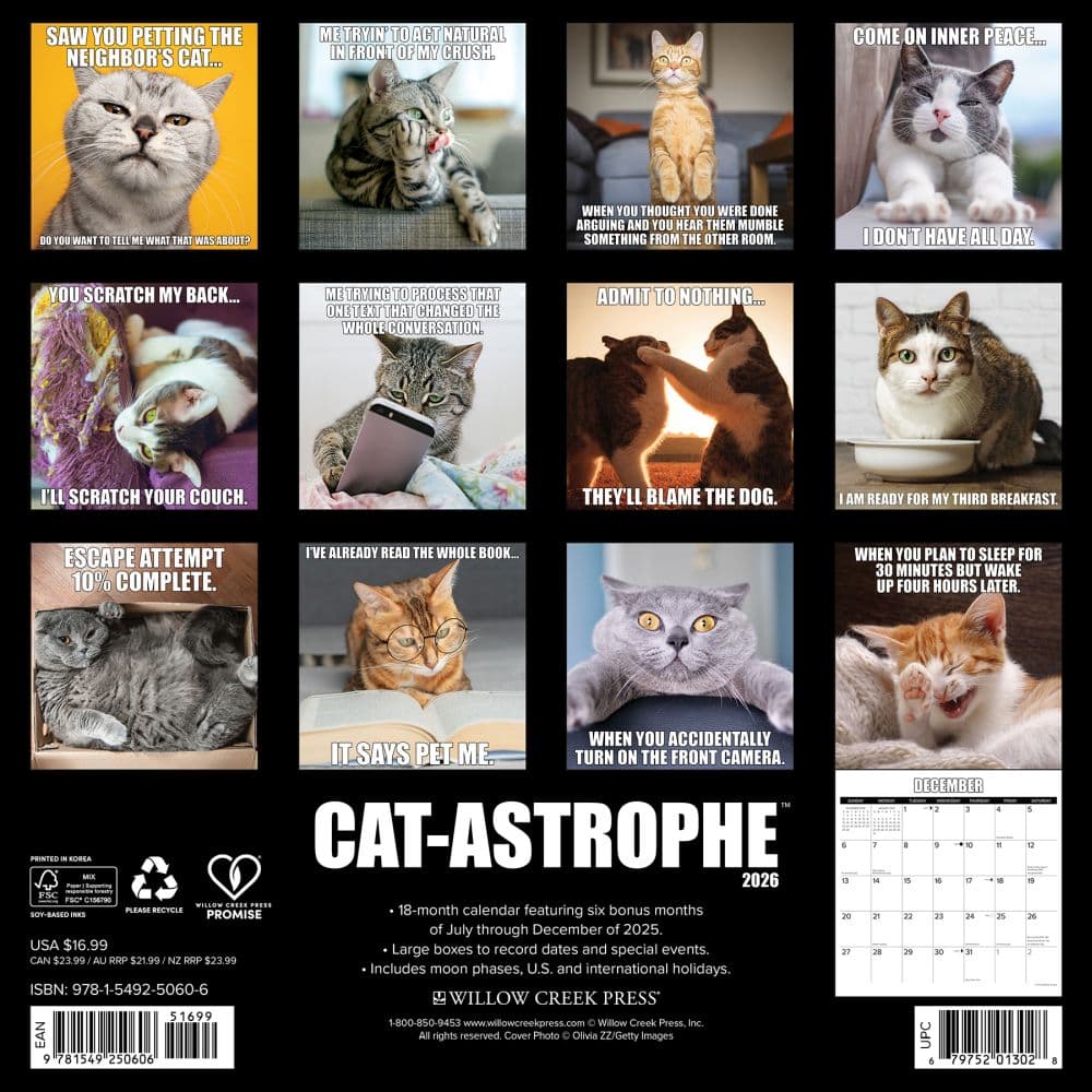 Cat Astrophe 2026 Wall Calendar First Alternate Image