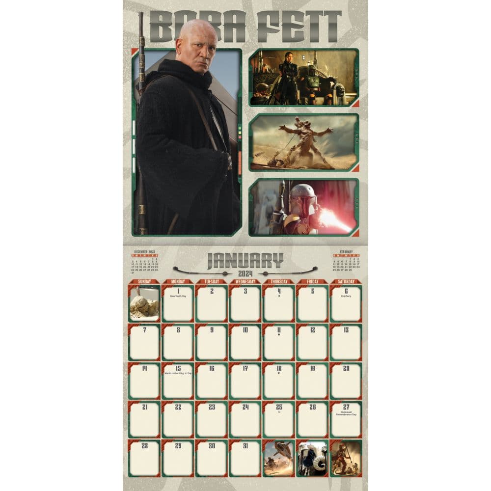 Star Wars Book of Boba 2024 Wall Calendar Alternate Image 3