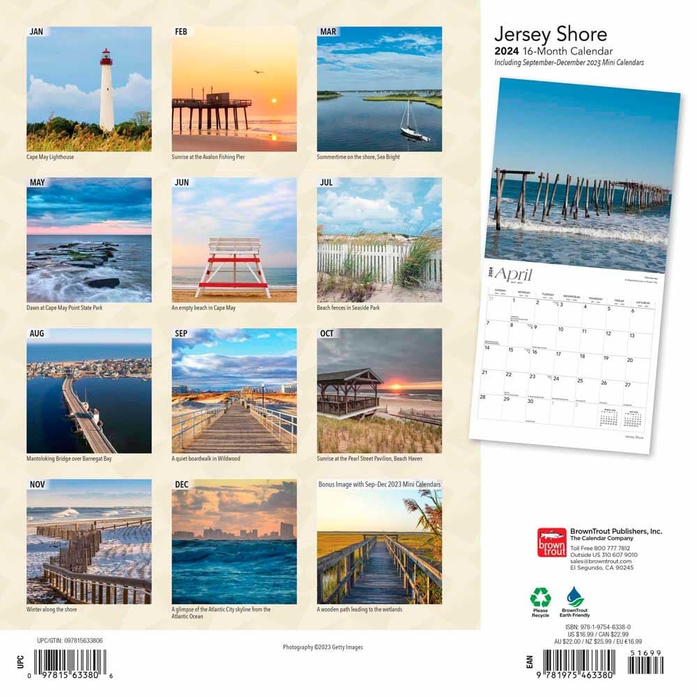 Jersey Shore 2024 Wall Calendar