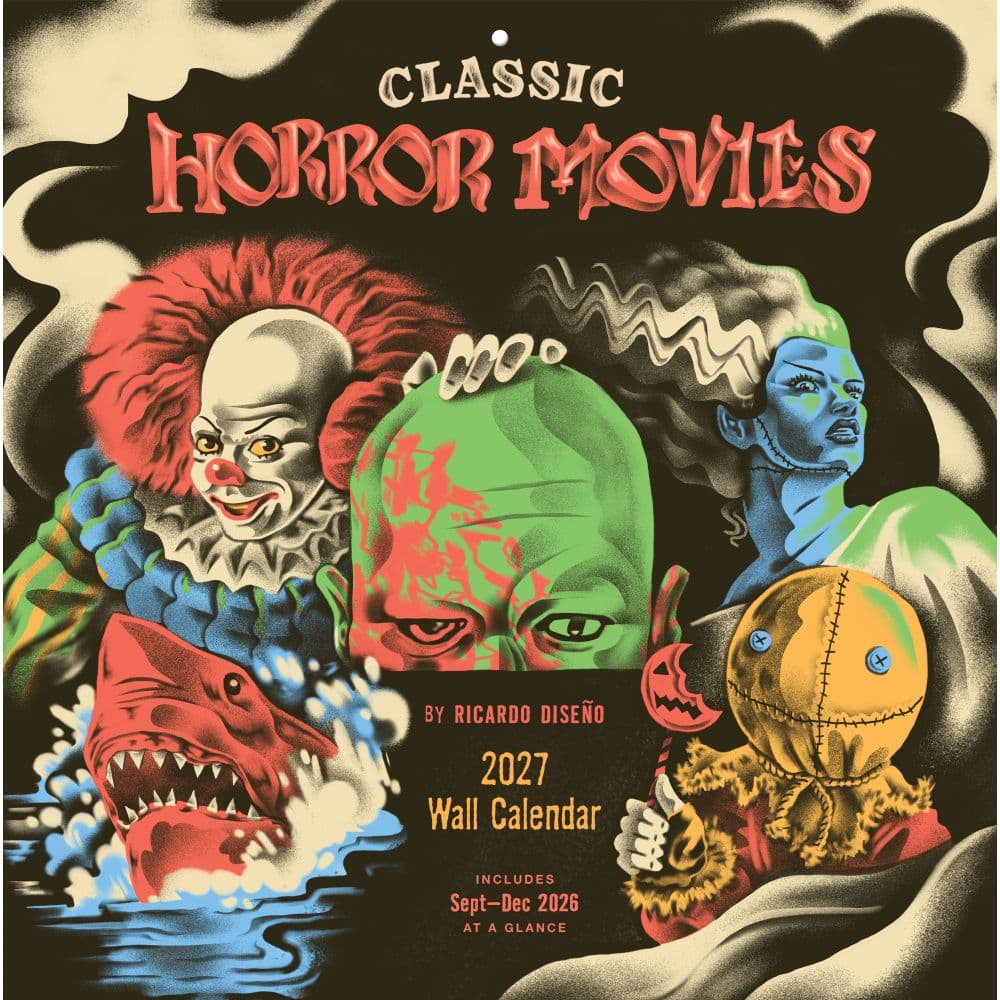 Classic Horror Movies 2027 Wall Calendar Main Product Image