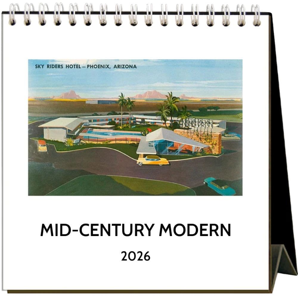 Mid-Century Modern 2026 Easel Desk Calendar Main Product Image