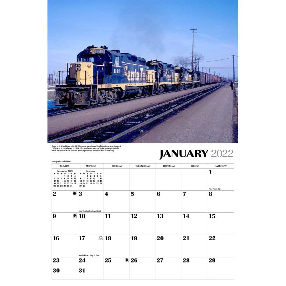 Trains Sante Fe Railroad 2022 Wall Calendar - Calendars.com