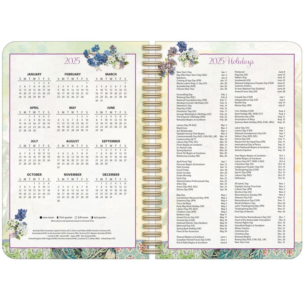 Garden Botanicals 2025 Spiral Engagement Planner by Barbara Anderson_ALT1