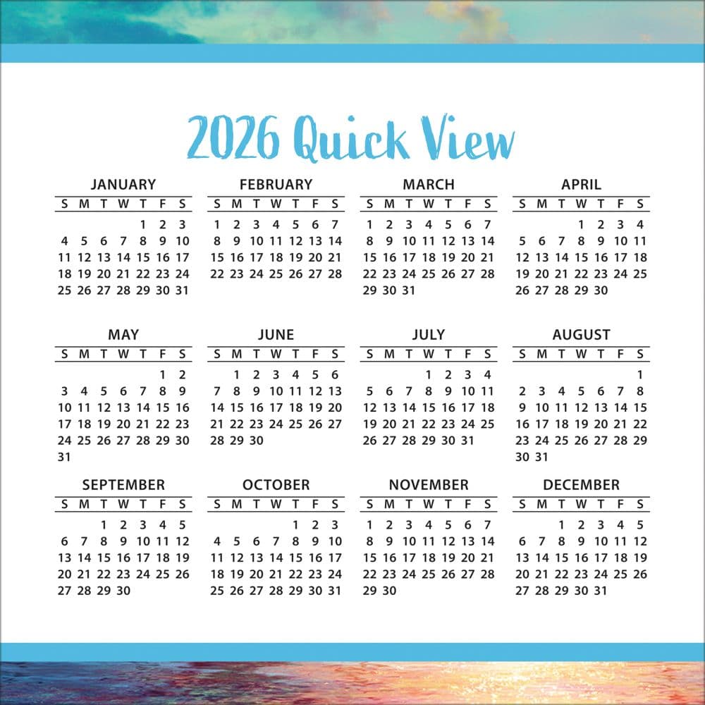 Beaches 2026 Desk Calendar_ALT4