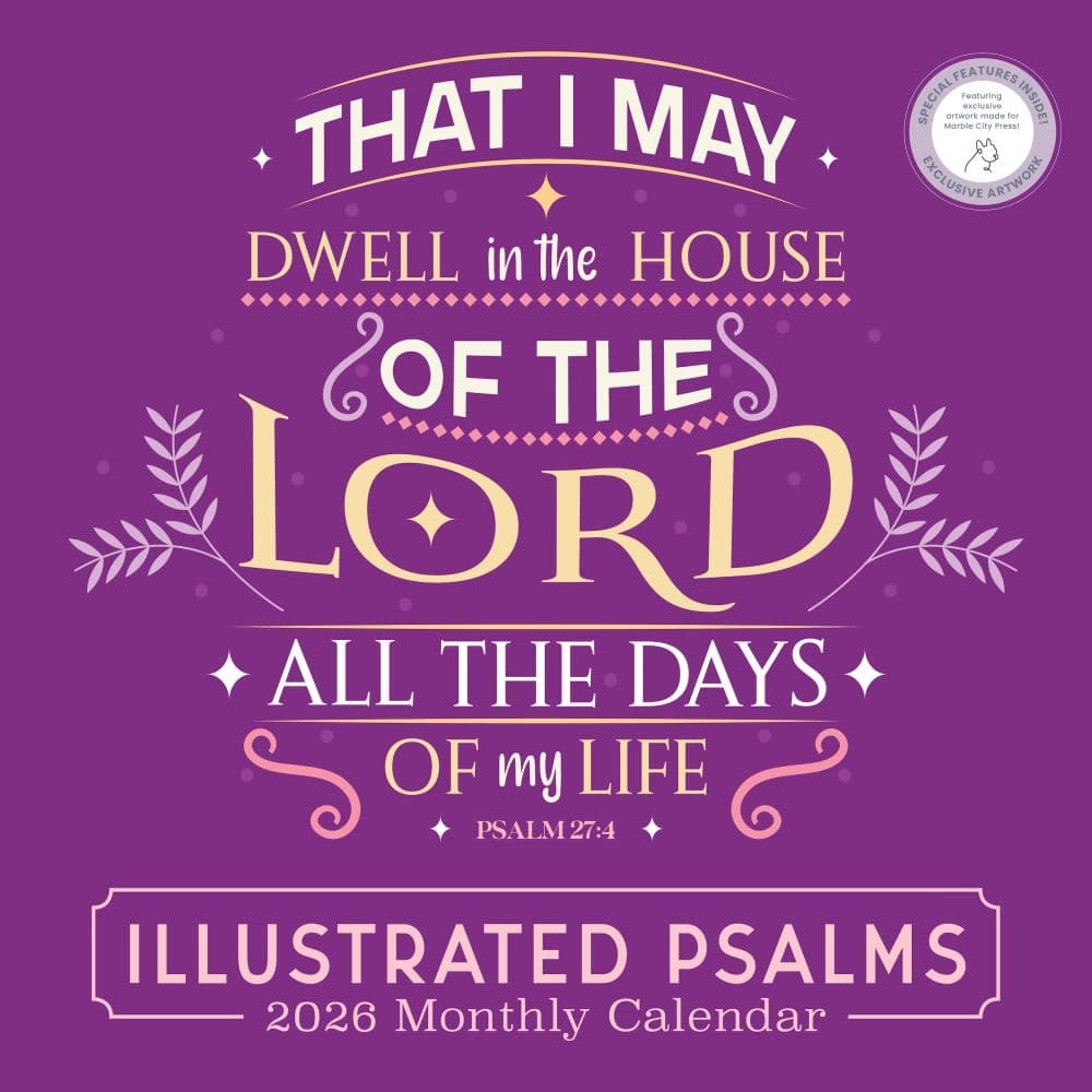 Illustrated Psalms 2026 Wall Calendar Main Product Image