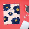 image Big Blue Flowers 2025 Monthly Planner Third  Alternate Image