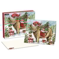 image Holiday Highland Cow Boxed Christmas Cards Main Product Image