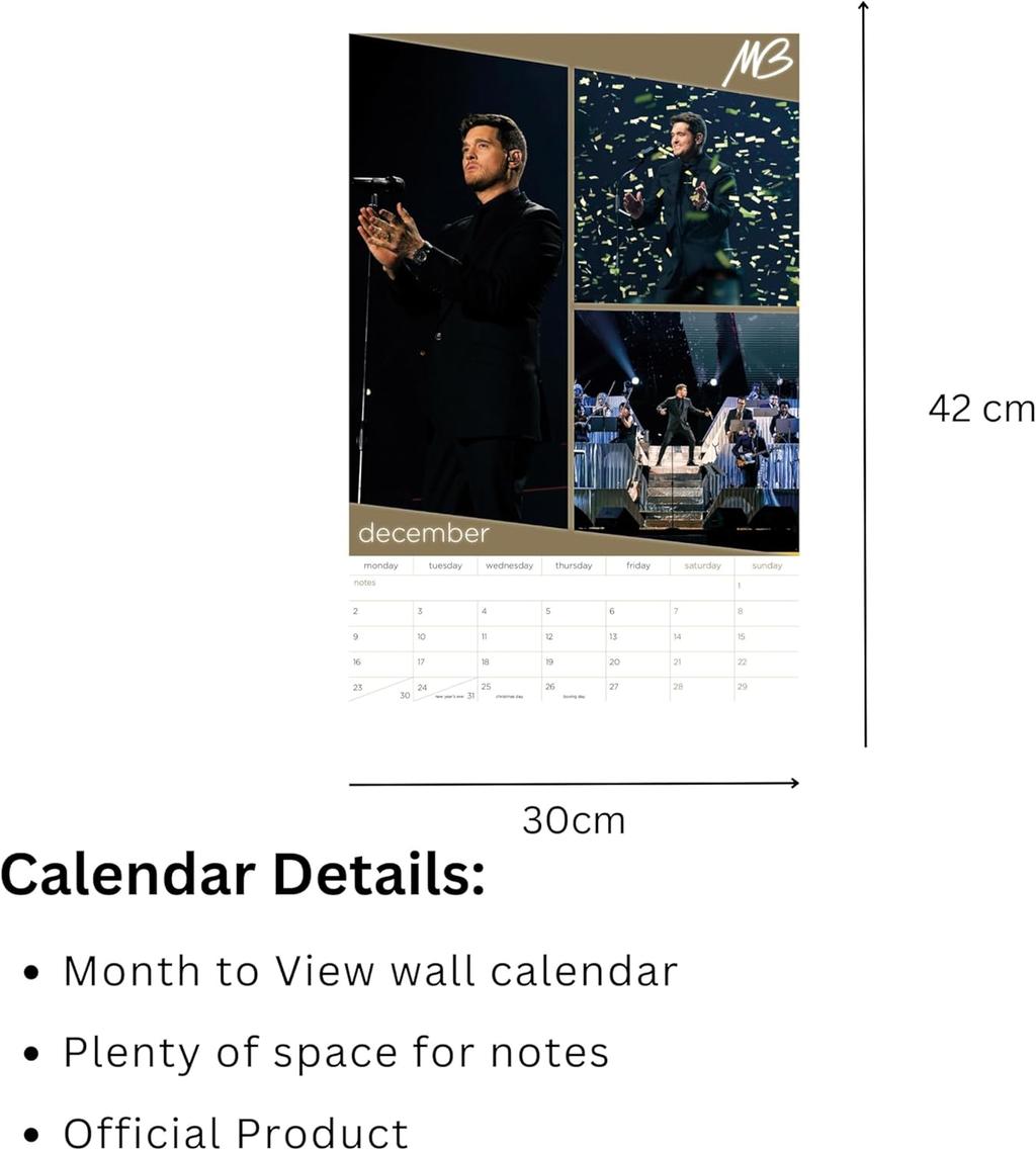 Michael Buble Poster 2024 Wall Calendar details
