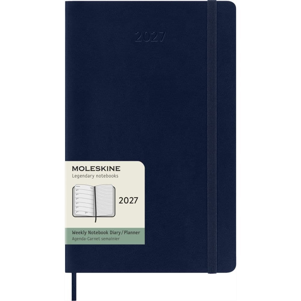 image Moleskine Sapphire Blue Large Soft Cover 2027 Weekly Planner Main Product Image