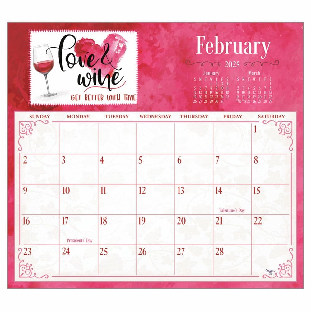 Wine 2025 Desk Pad