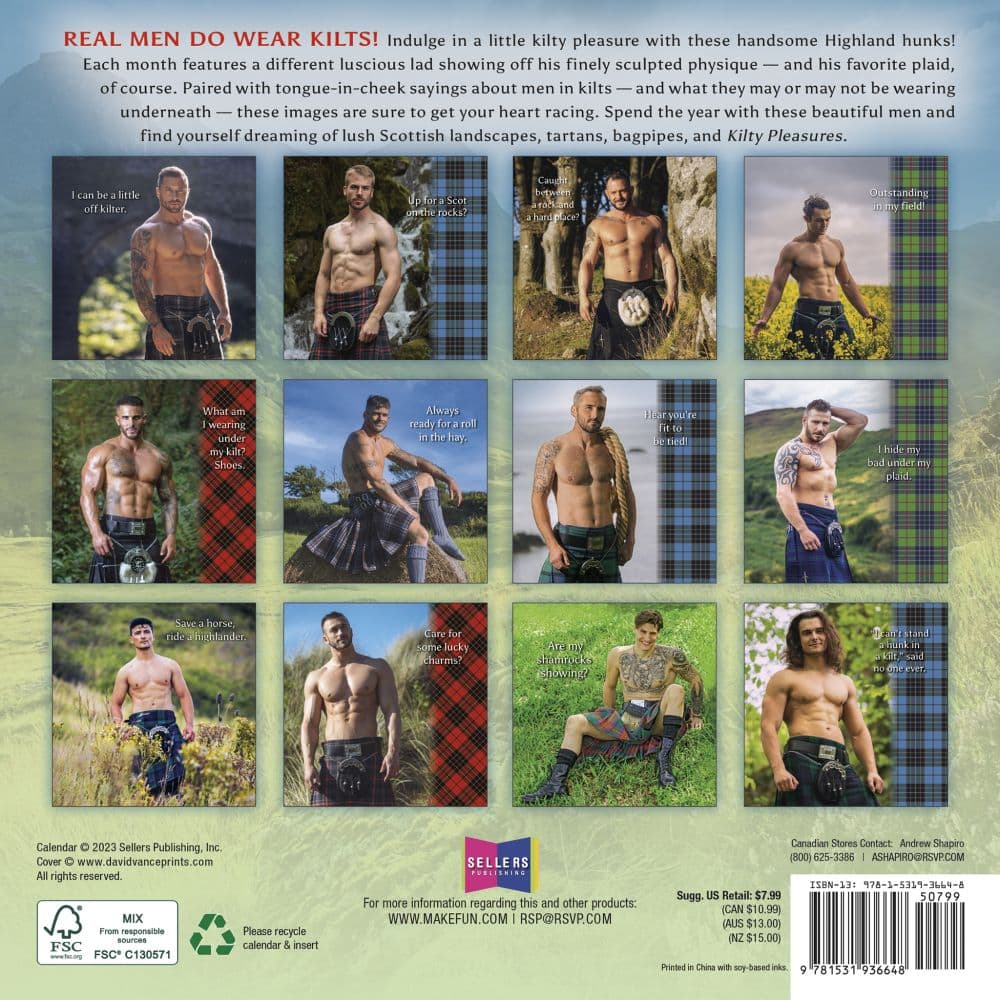 Kilty Pleasures 2025 Mini Wall Calendar