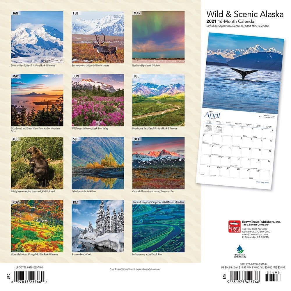 Alaska Wilderness Wall Calendar