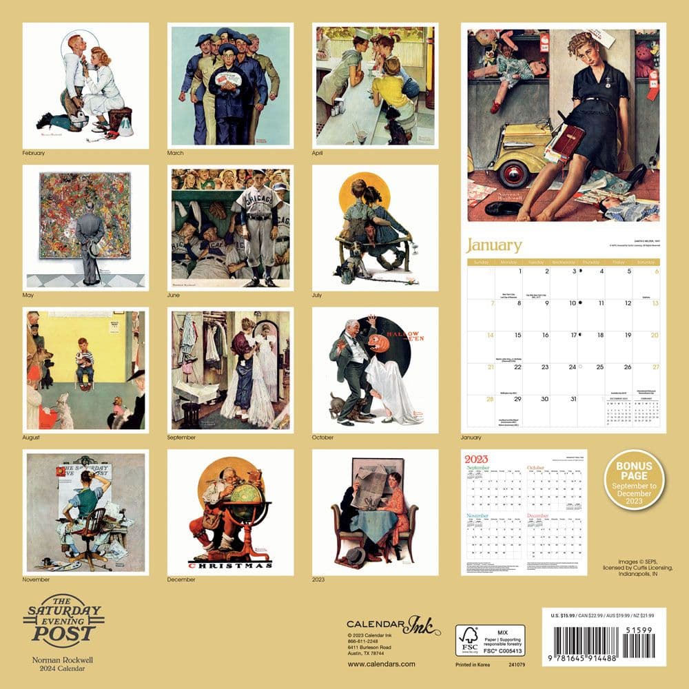 Rockwell 2024 Wall Calendar