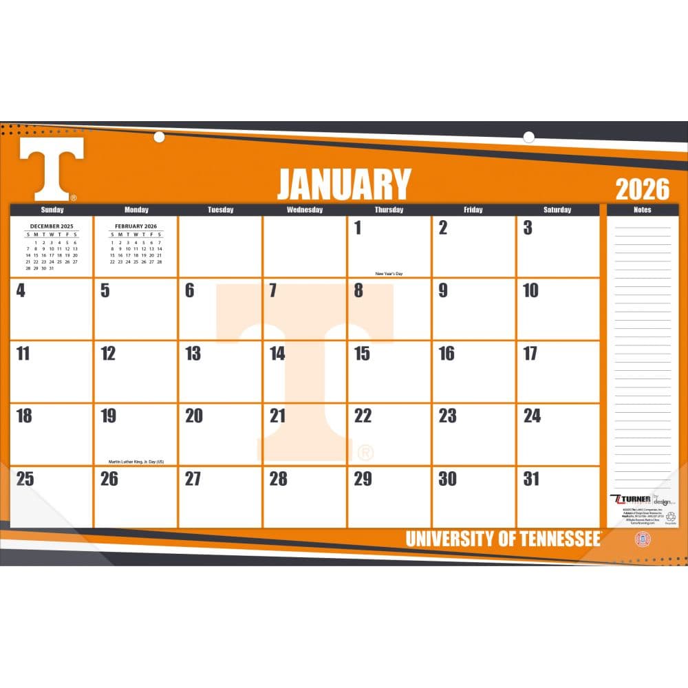Tennessee Volunteers 2026 Desk Pad Main Product Image