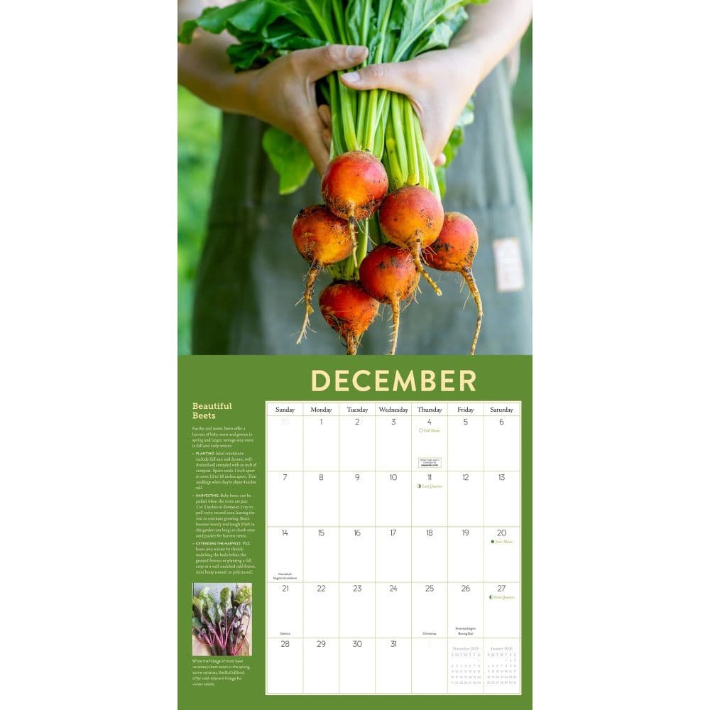 Vegetable Gardener 2025 Wall Calendar