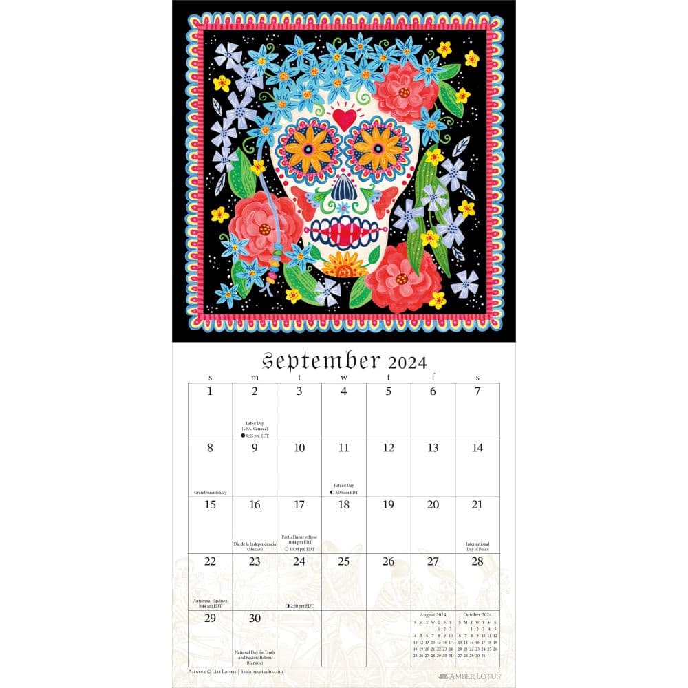 Sugar Skulls 2024 Mini Wall Calendar - Calendars.com