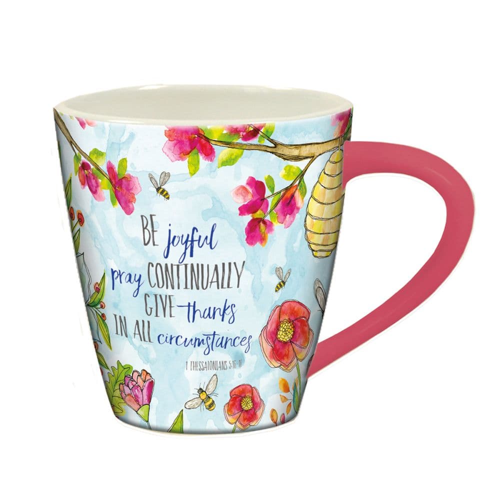 Pray Joyfully 17 oz. Cafe Mug by Caroline Simas First Alternate Image width=&quot;1000&quot; height=&quot;1000&quot;