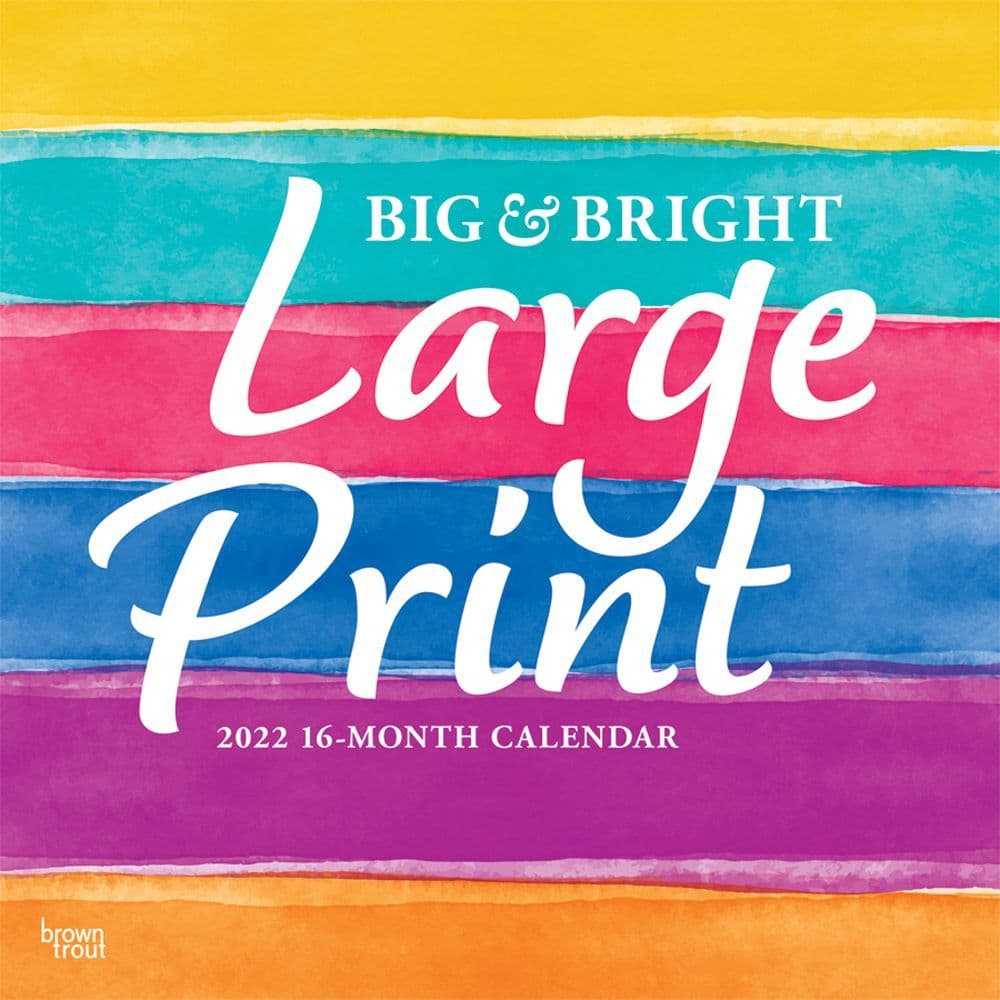 big bright large print 2022 wall calendar calendars com