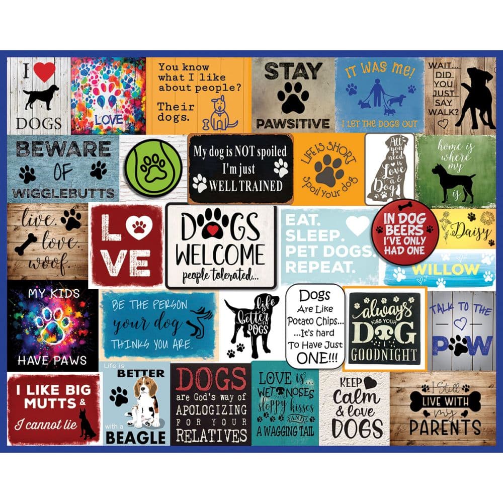 I Love Dogs 1000 Piece Puzzle First Alternate Image