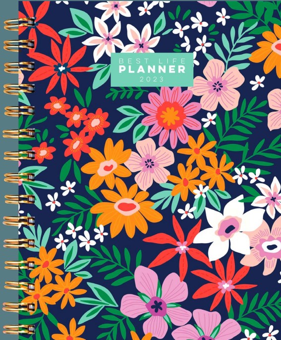 TF Publishing Flower Power 2023 Daily Weekly Monthly Luxe Planner