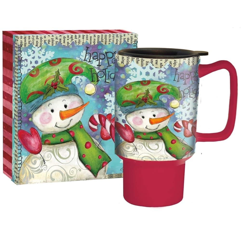 Snowman Follies Travel Mug by Lisa Kaus