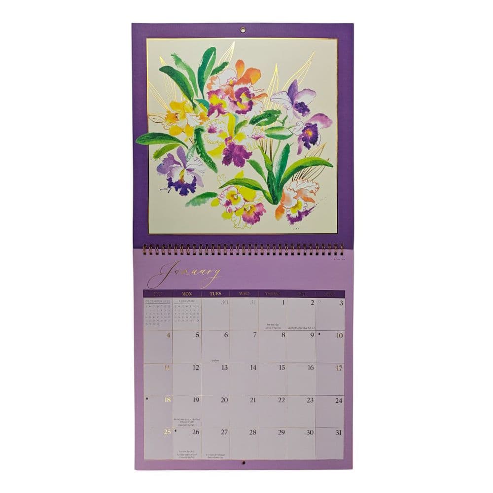 Exotic Orchids 2026 Spiral Wall Calendar Second Alternate Image