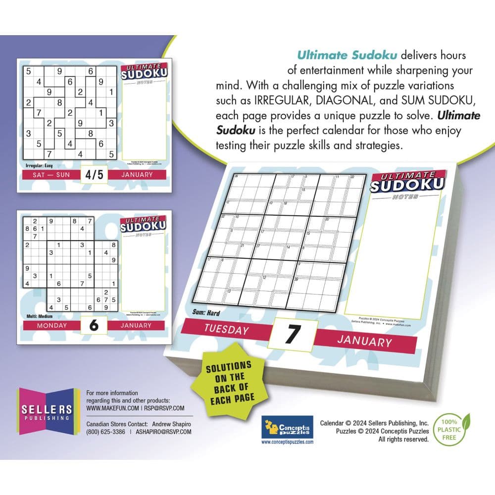 Ultimate Sudoku 2025 Desk Calendar First Alternate Image width=&quot;1000&quot; height=&quot;1000&quot;