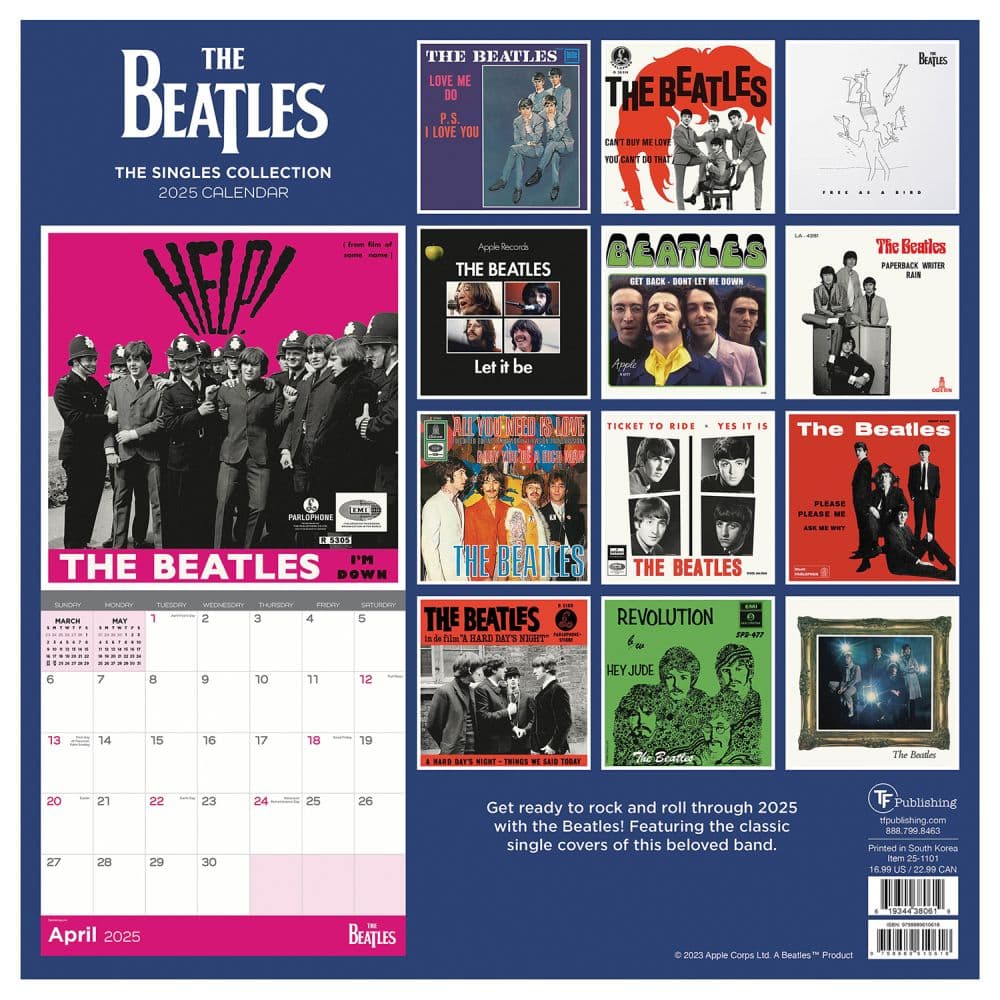 Beatles 2025 Wall Calendar