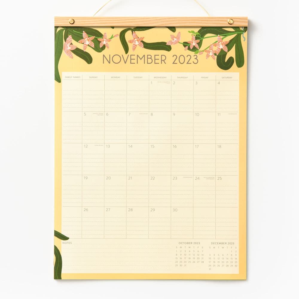 Botanical 17 Month Family 2024 Wall Calendar Alternate Image 4