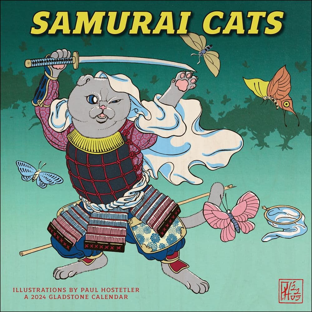 Samurai Cats 2024 Wall Calendar Main Product Image width=&quot;1000&quot; height=&quot;1000&quot;