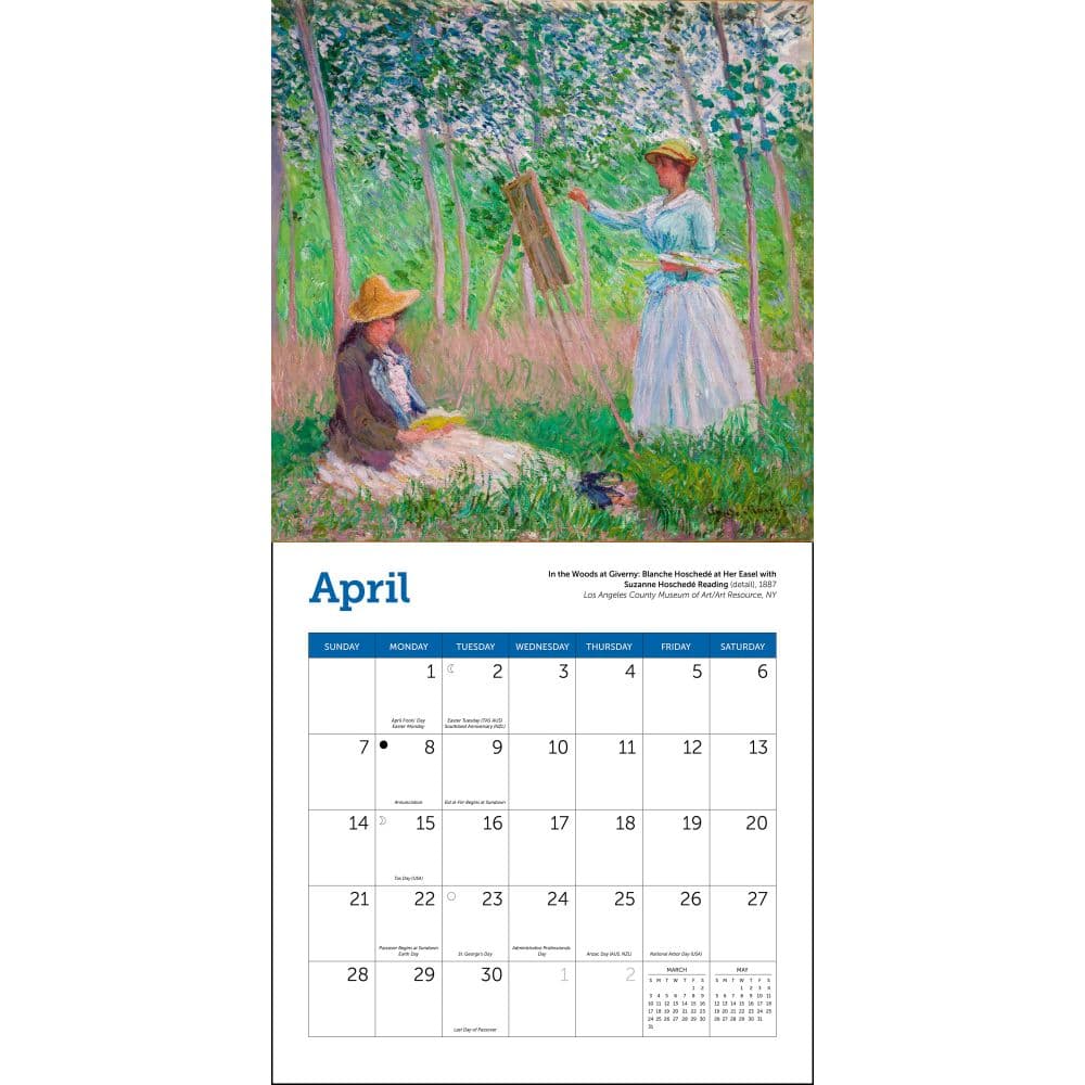 Monet MFA 2024 Mini Wall Calendar Second Alternate Image width=&quot;1000&quot; height=&quot;1000&quot;