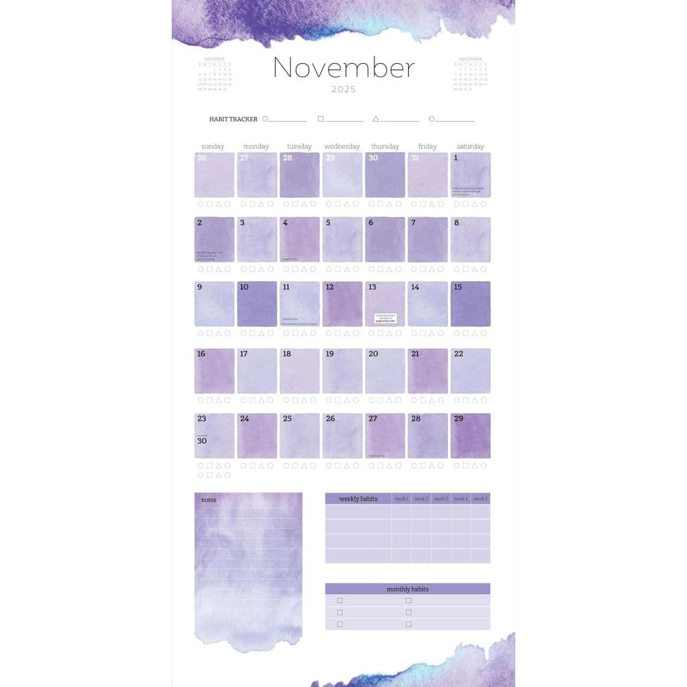 Habit Tracker 2025 Wall Calendar Fourth Alternate Image