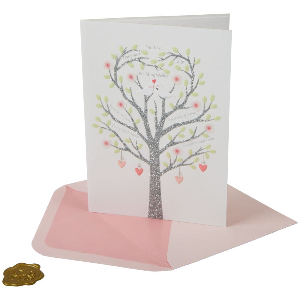 Two Birds in Tree Wedding Card Sixth Alternate Image width=&quot;1000&quot; height=&quot;1000&quot;
