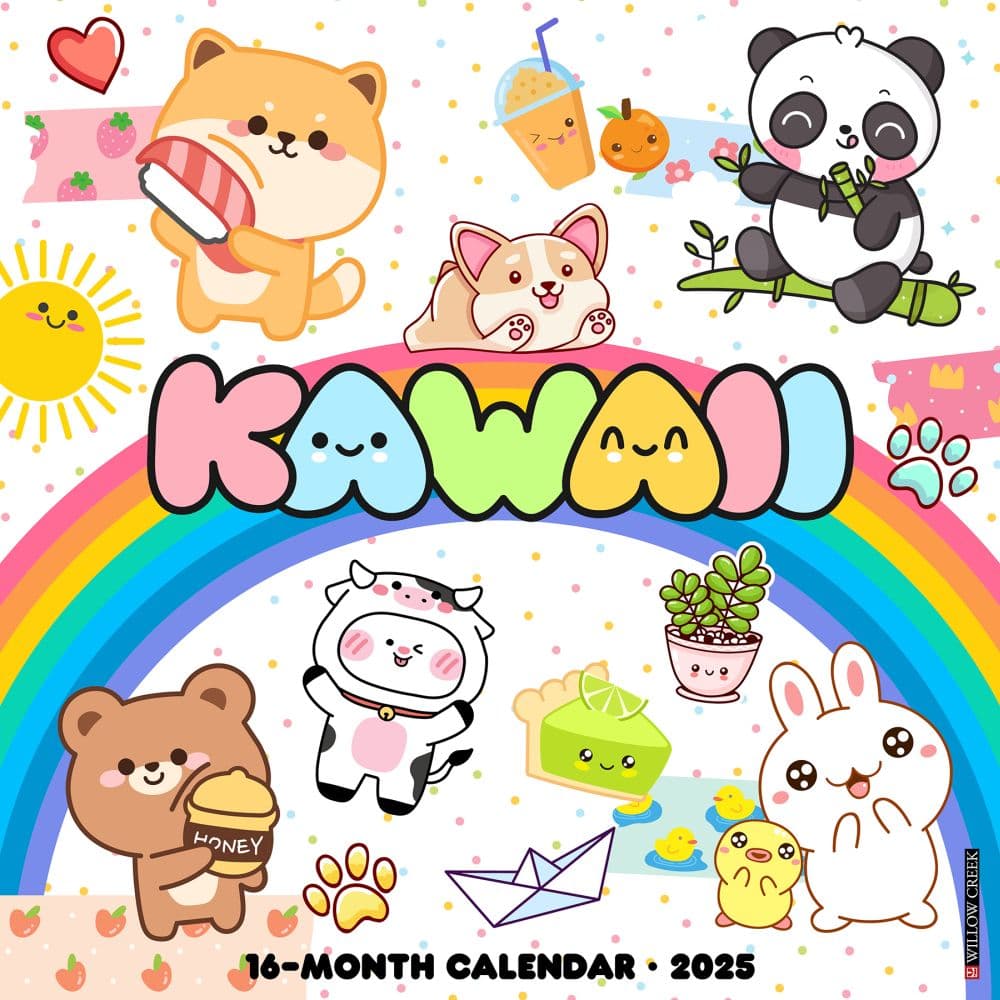 Kawaii 2025 Wall Calendar