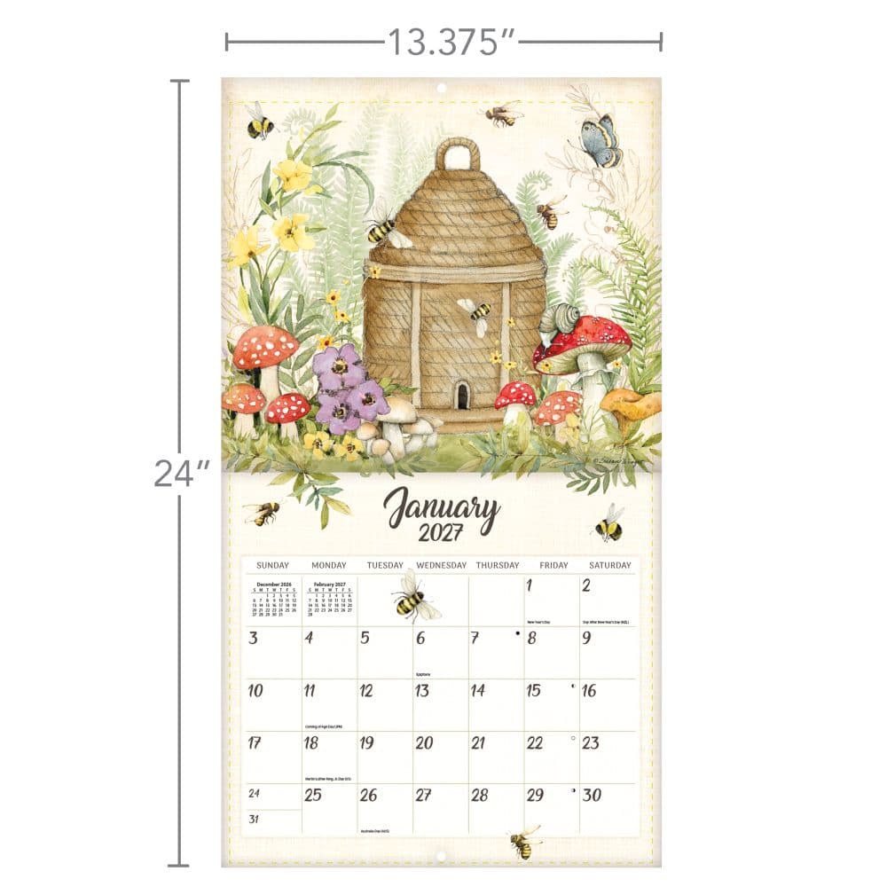 Bees In Bloom 2027 Wall Calendar Third Alternate Image