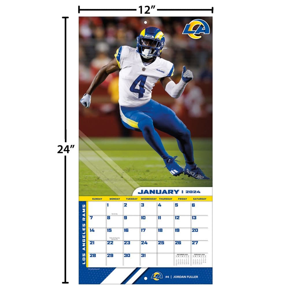 NFL Los Angeles Rams 2024 Wall Calendar Fifth Alternate Image width=&quot;1000&quot; height=&quot;1000&quot;