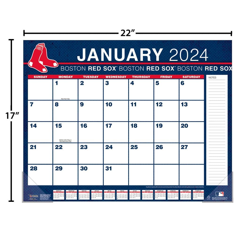 MLB Boston Red Sox 2024 Desk Pad Fourth Alternate Image width=&quot;1000&quot; height=&quot;1000&quot;