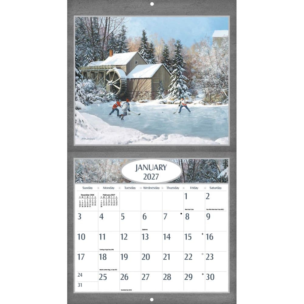 Hockey Hockey Hockey 2027 Wall Calendar by D.R. Laird Second Alternate Image