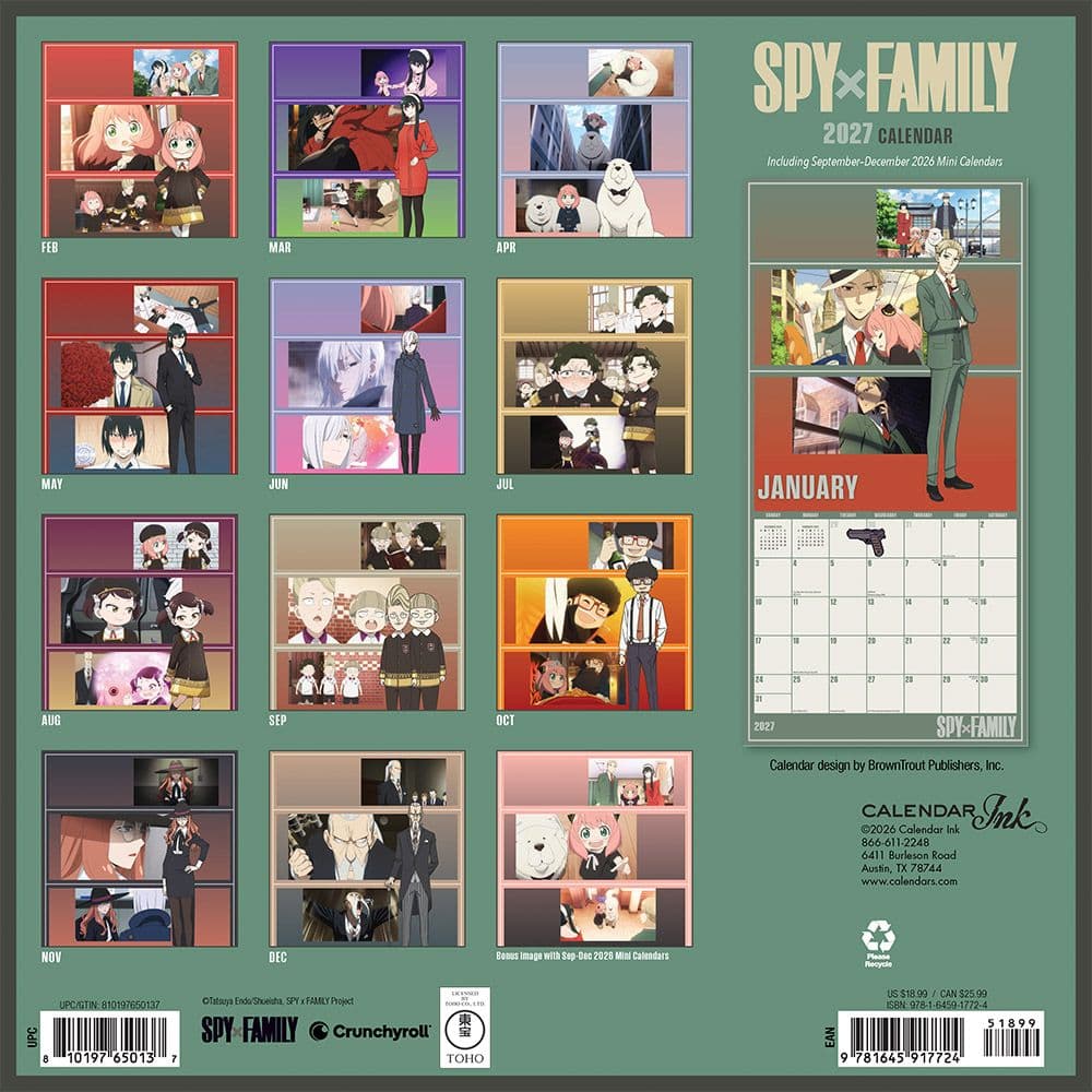 Spy X Family 2027 Wall Calendar 
First Alternate Image